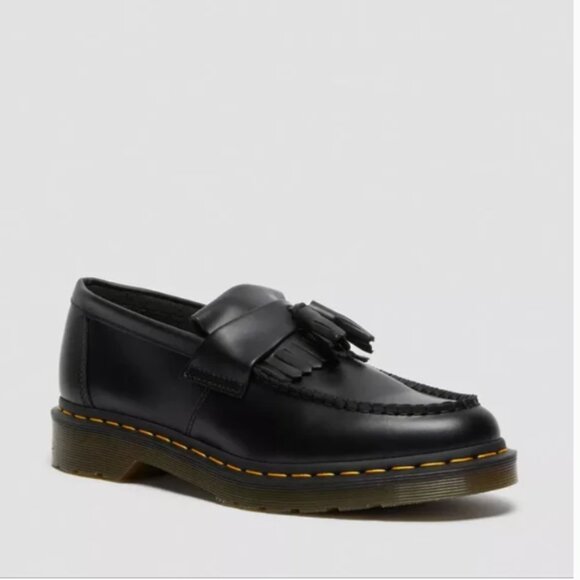 Dr. Martens | Adrian Yellow Stitch Leather Tassel Loafers Mens 11 Women's 12 - Picture 1 of 11